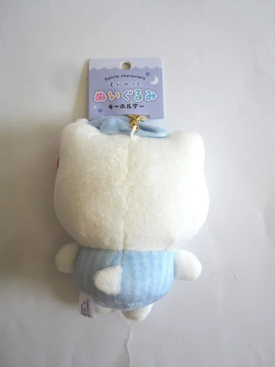 Hello Kitty Bed Time Blink Eye Pajamas Sanrio Keychain Mascot - Picture 3 of 3